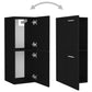Bathroom Furniture Set Black, White Engineered wood, acrylic, ceramic