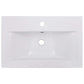 Bathroom Furniture Set Black, White Engineered wood, acrylic, ceramic