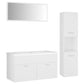 Bathroom Furniture Set White Engineered wood, acrylic, ceramic