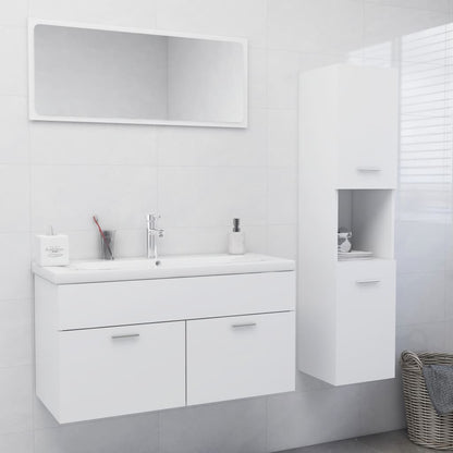 Bathroom Furniture Set White Engineered wood, acrylic, ceramic