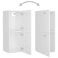 Bathroom Furniture Set High Gloss White Engineered Wood, Ceramic