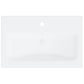 Bathroom Furniture Set Black, White Engineered wood, ceramic, acrylic