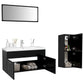Bathroom Furniture Set Black Engineered wood, ceramic Large