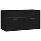 Bathroom Furniture Set Black Engineered wood, ceramic Large