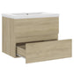 Sink Cabinet With Basin Sonoma Oak Engineered wood, Ceramic
