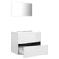 Bathroom Furniture Set High gloss white Engineered wood, Ceramic