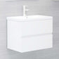 Bathroom Furniture Set High gloss white Engineered wood, Ceramic