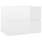Bathroom Furniture Set High gloss white Engineered wood, Ceramic
