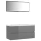 Bathroom Furniture Set High gloss grey, white
