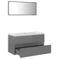 Bathroom Furniture Set High gloss grey, white