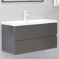 Bathroom Furniture Set High gloss grey, white