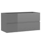 Bathroom Furniture Set High gloss grey, white