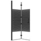 Folding Shower Enclosure ESG 31.5"x55.1" Black