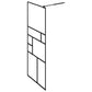 Walk-in Shower Wall with Clear ESG Glass 31.5"x76.8" Black