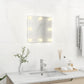 Wall Mirror With Led Light Silver Glass, Plastic