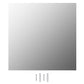 Wall Mirror With Led Light Silver Glass, Plastic