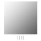 Wall Mirror With LED Light Silver Glass 19.7 x 19.7 in