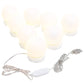 Wall Mirror With LED Light Silver Glass 19.7 x 19.7 in