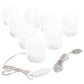 Wall Mirror With LED Light Silver Glass 19.7 x 19.7 in