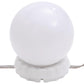 Wall Mirror With LED Light Silver Glass 19.7 x 19.7 in