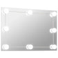 Wall Mirror With Led Light Silver Glass, Plastic Medium