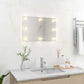 Wall Mirror With Led Light Silver Glass, Plastic Medium