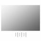 Wall Mirror With Led Light Silver Glass, Plastic Medium