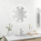 Wall Mirror With Led Light Silver Glass, plastic Medium