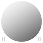 Wall Mirror With LED Light Silver Glass, Plastic 19.7 in Diameter