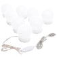 Wall Mirror With LED Light Silver Glass, Plastic 19.7 in Diameter