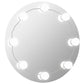Wall Mirror With Led Light Silver Glass, EVA, Plastic