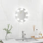 Wall Mirror With Led Light Silver Glass, EVA, Plastic