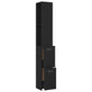 Bathroom Cabinet Black Engineered wood Slim and tall