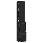 Bathroom Cabinet Black Engineered wood Slim and tall
