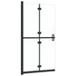 Foldable Walk-in Shower Wall Transparent ESG Glass 35.4"x74.8"