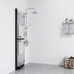Foldable Walk-in Shower Wall Half Frosted ESG Glass 43.3"x74.8"