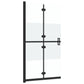 Foldable Walk-in Shower Wall Half Frosted ESG Glass 43.3"x74.8"