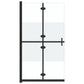 Foldable Walk-in Shower Wall Half Frosted ESG Glass 47.2"x74.8"
