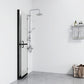 Foldable Walk-in Shower Wall Frosted ESG Glass 27.6"x74.8"