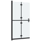 Foldable Walk-in Shower Wall Frosted ESG Glass 27.6"x74.8"