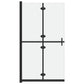 Foldable Walk-in Shower Wall Frosted ESG Glass 39.4"x74.8"