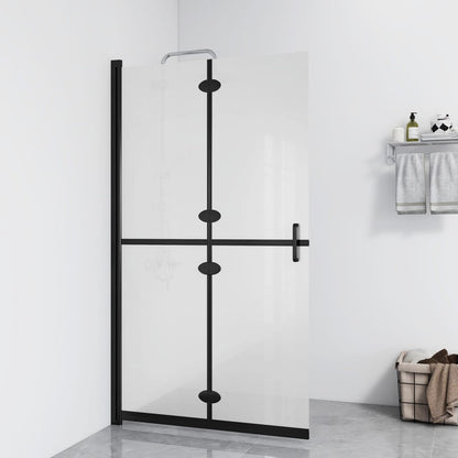 Foldable Walk-in Shower Wall Frosted ESG Glass 43.3"x74.8"