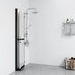 Foldable Walk-in Shower Wall Frosted ESG Glass 47.2"x74.8"