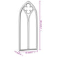 Garden Mirror Black Iron, glass Medium Decorative Inlays