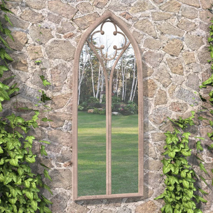 Garden Mirror Sand Iron, Glass 27.6 x 11.8 in Decorative Inlays