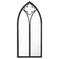 Garden Mirror Black Iron, Glass 27.6x11.8 in Decorative inlays