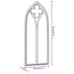 Garden Mirror Black Iron, Glass 27.6x11.8 in Decorative inlays
