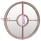 Round Garden Mirror Sand Iron Large Decorative Inlays