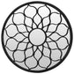 Patio Mirror Black 23.6x1.2" Iron Round for Patio Use