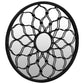Patio Mirror Black 23.6x1.2" Iron Round for Patio Use